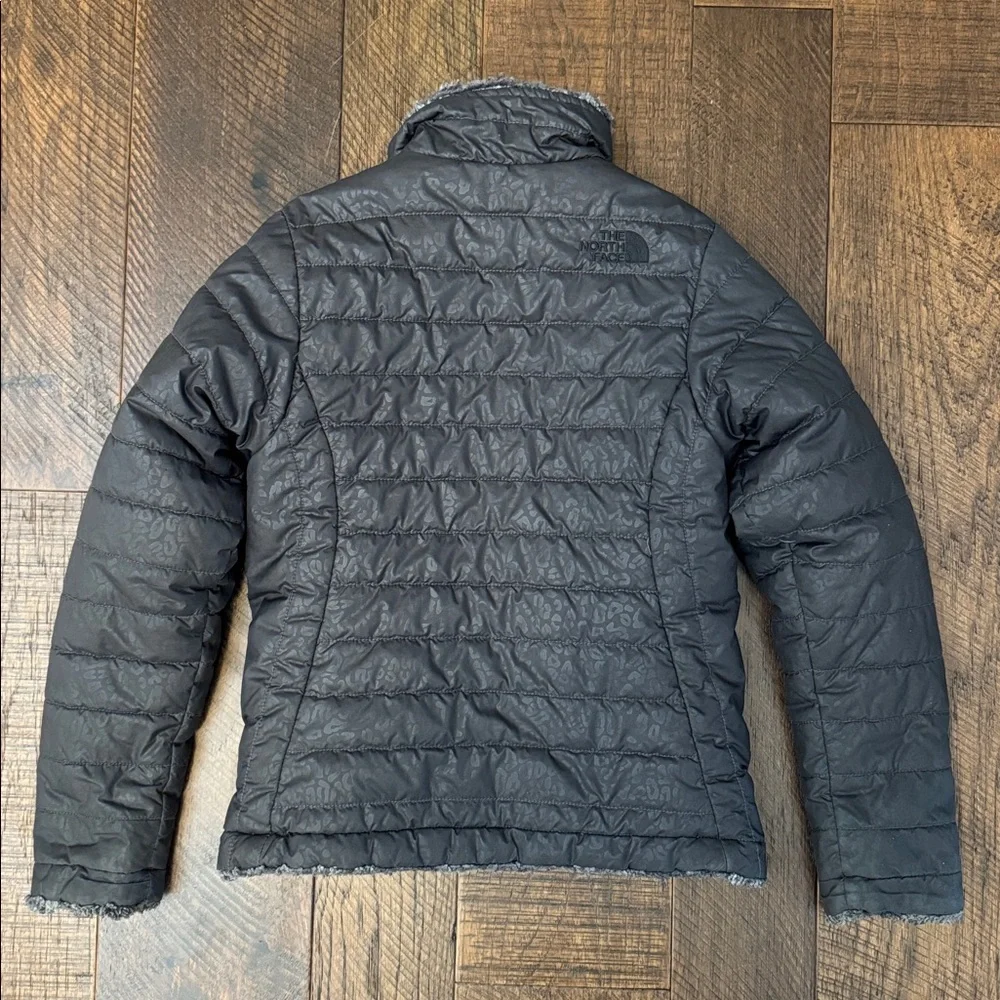 The North Face Girl’s Reversible Coat in Black Leopard
